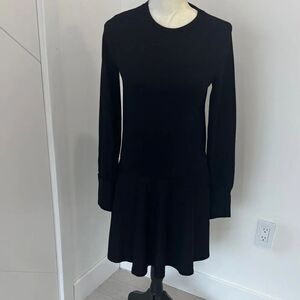 Zara Elegant Black Long Sleeve Dress